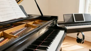 ピアノと電子ピアノを分ける秒間約14回の連打｜タッチ・寿命・維持費を構造で比較するのアイキャッチ画像